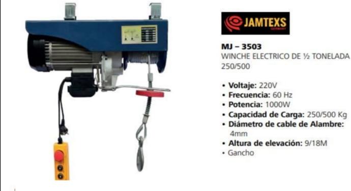 Wincher eléctrico de 1/2 tonelada 250/500 kg