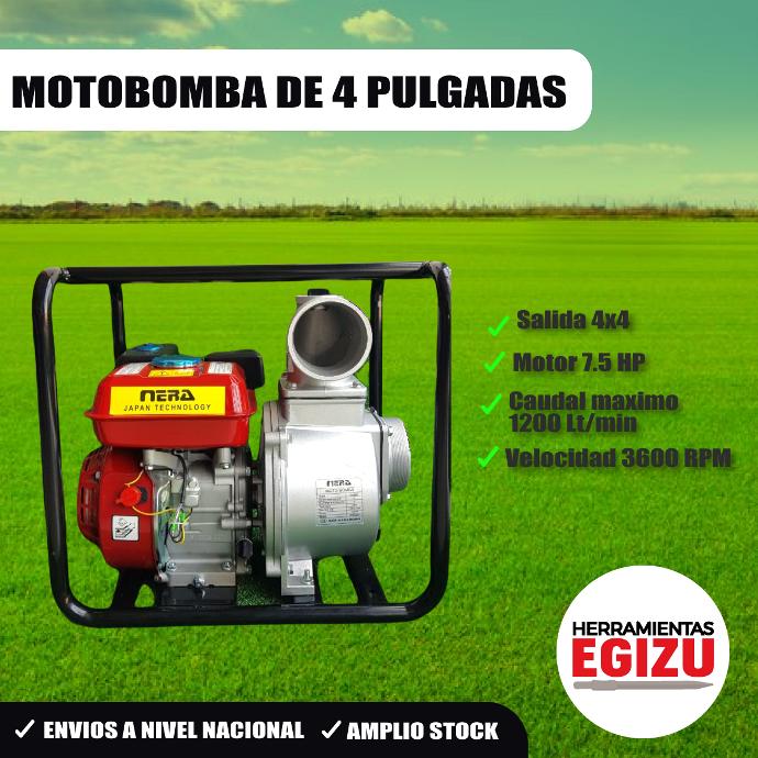 MOTOBOMBA 4' PULGADAS DE 7.5 HP - NERA