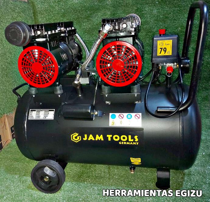 Comprensora de 50 LT silenciosa con 2 motores (Negro) - Jam Tools