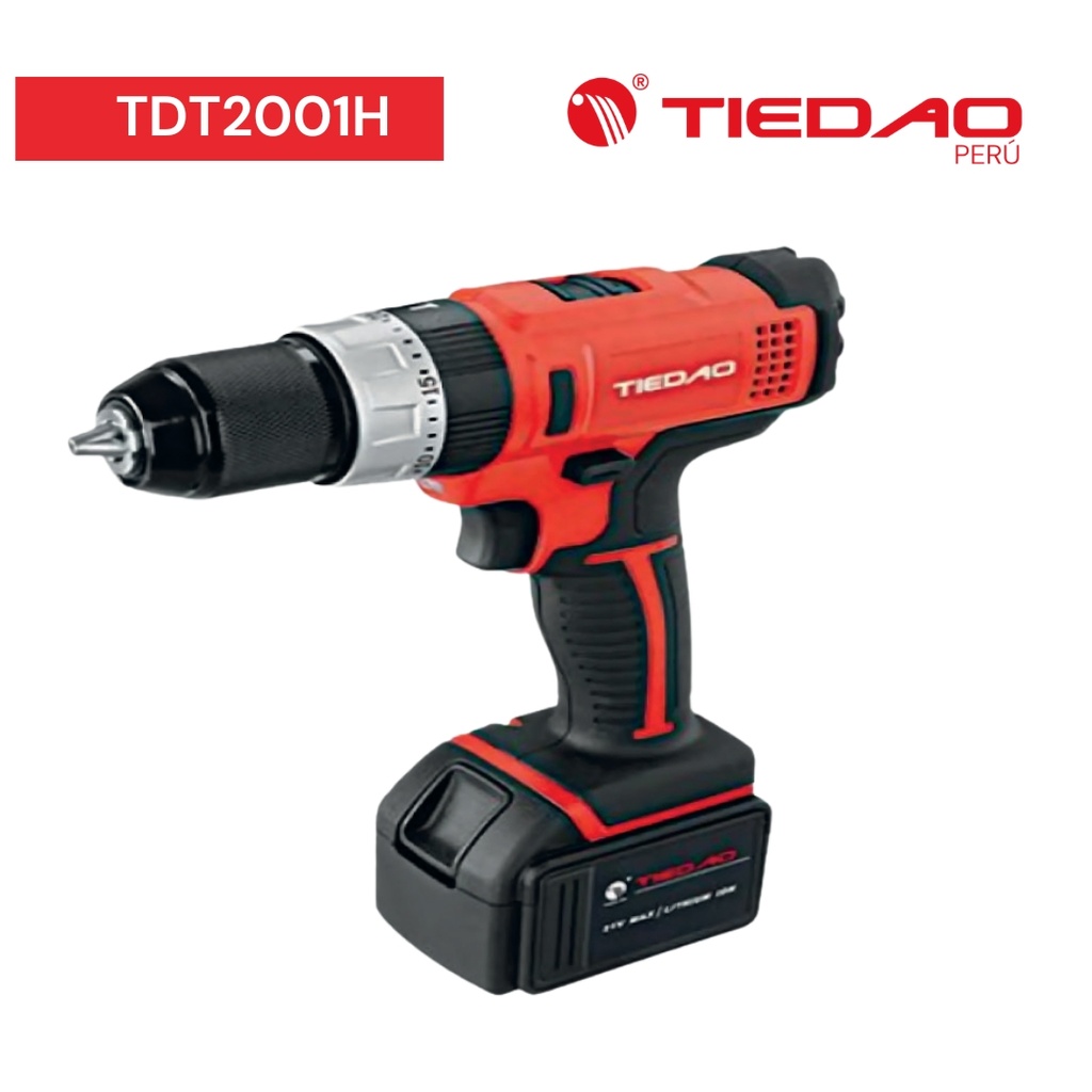Taladro Atornillador con Percutor 21V Profesional -  Tiedao