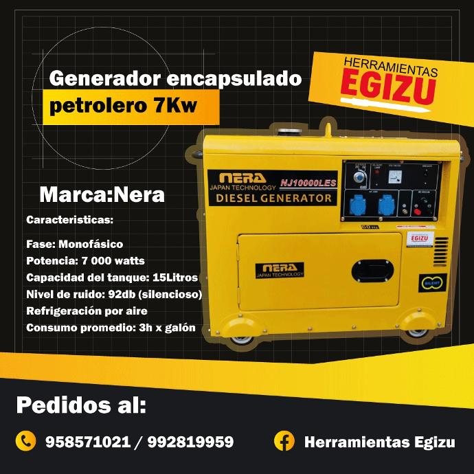 Generador Diesel 7 Kw Encapsulado - Nera