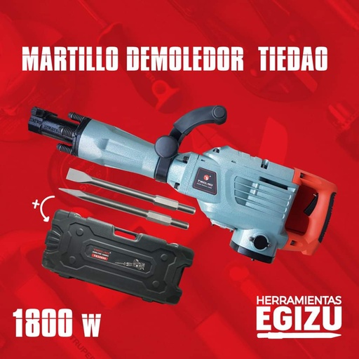 Martillo demoledor de 1800 watts Industrial - Tiedao